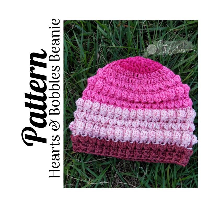 Hearts and Bobbles Beanie